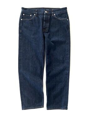 COS Selvedge Regular Fit Straight Leg Jeans Dark Wash *30W Short Length